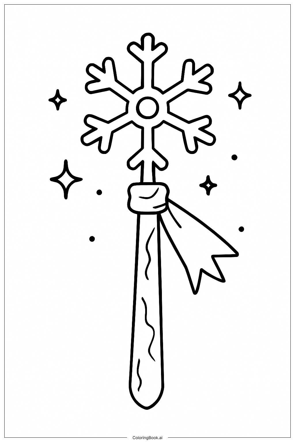 Trang tô màu Đũa Phép Thuật Frozen