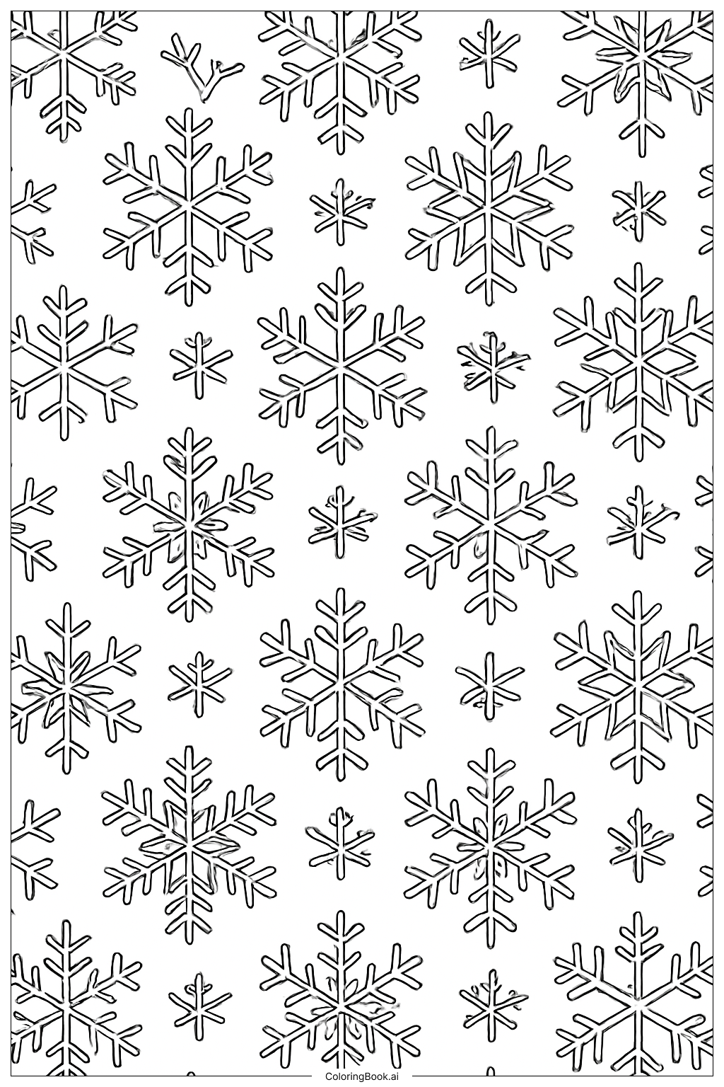 Trang tô màu Mẫu Hình Bông Tuyết Frozen