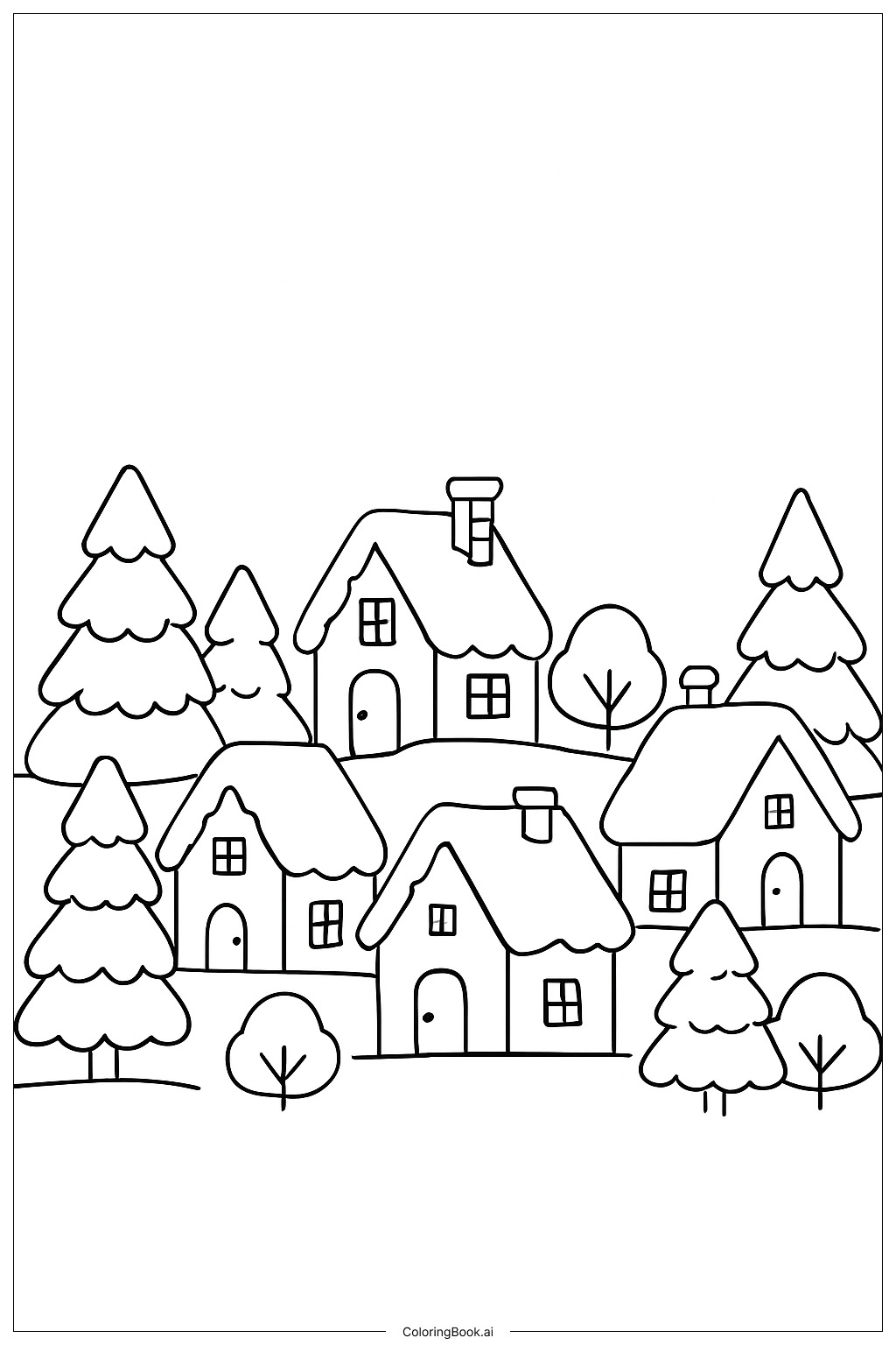 겨울왕국 눈 덮인 마을