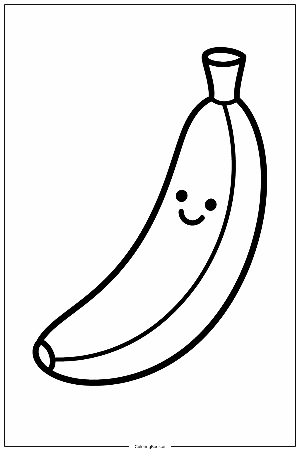  Página para colorear de Banana Alegre del Fruto del Espíritu 