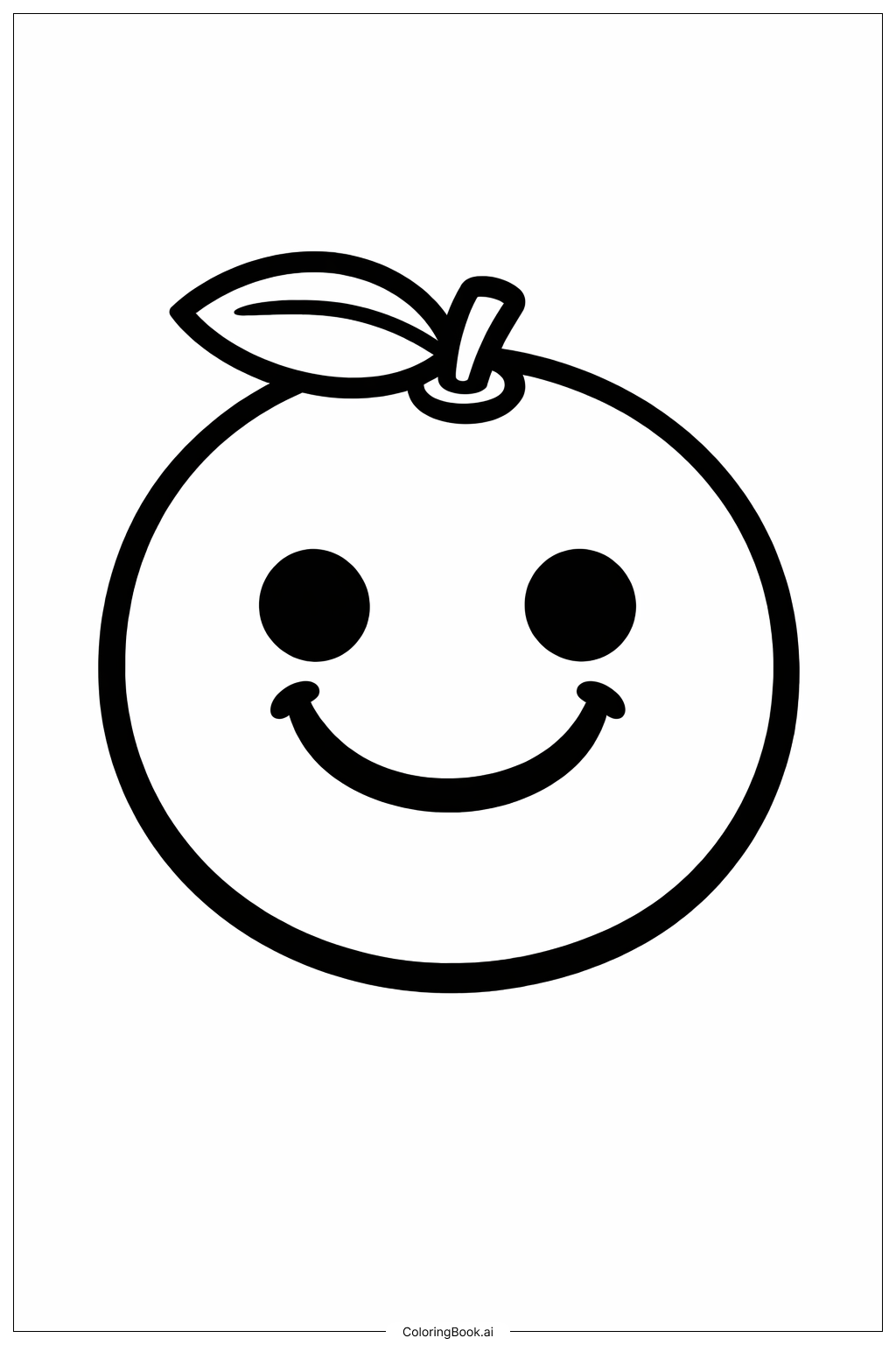  Página para colorear de Naranja Amigable del Fruto del Espíritu 