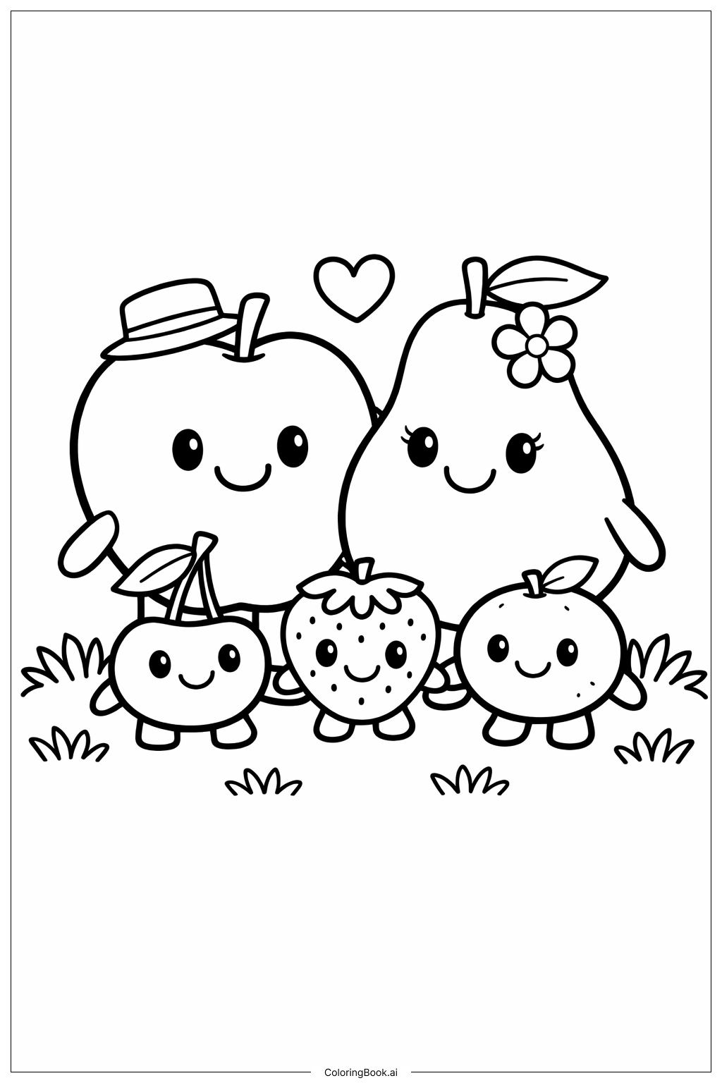  Frucht des Geistes Familienporträt der Früchte Ausmalseite 