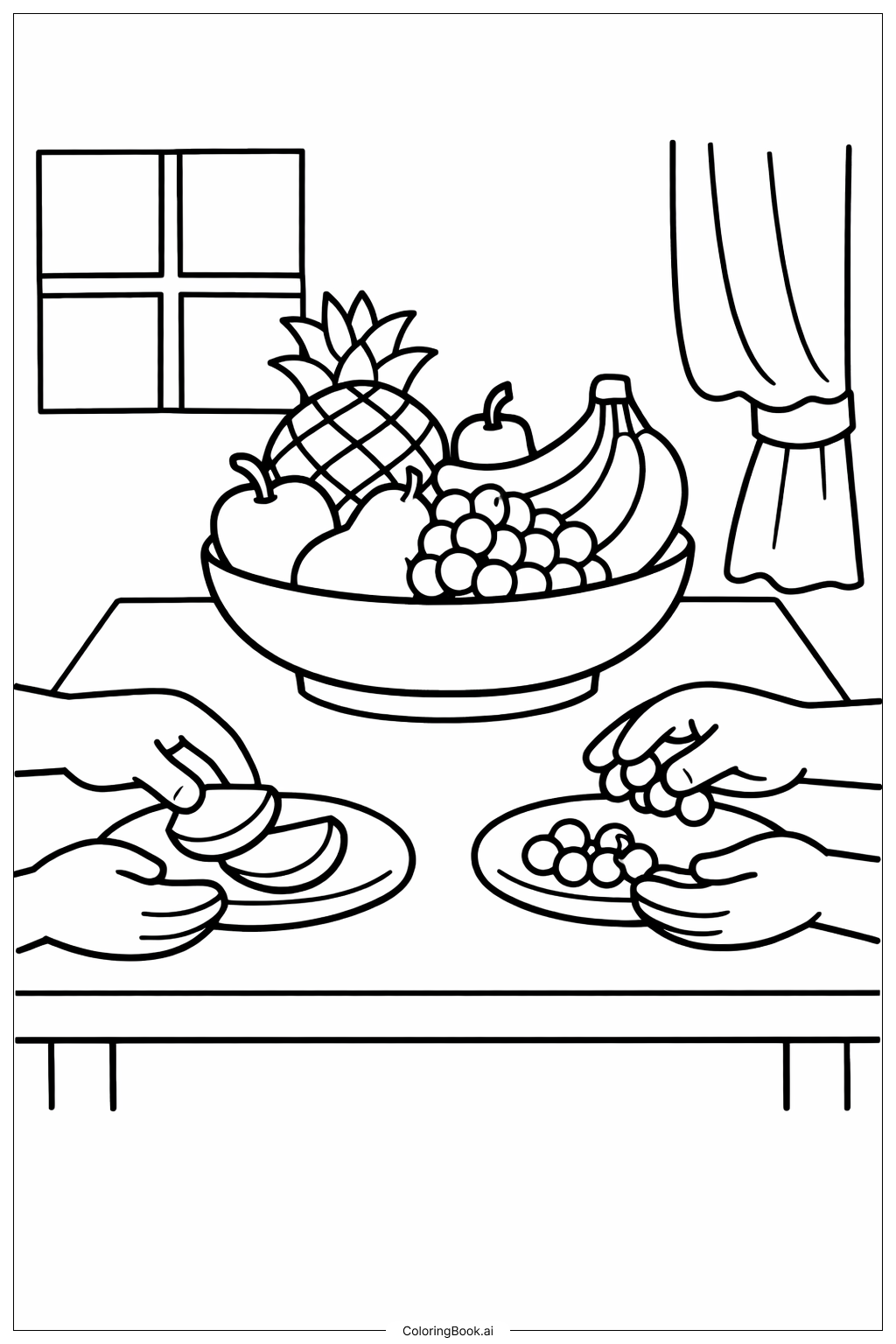  Trang tô màu Quả của Đức Thánh Linh - Bàn Chia Sẻ Trái Cây 