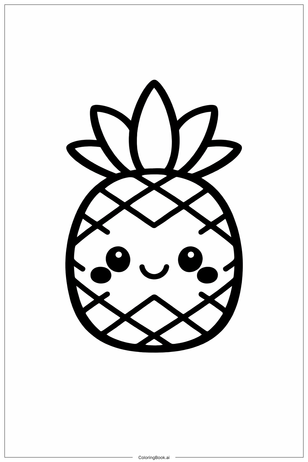  Página para colorear de Fruto del Espíritu Pequeña Piña 