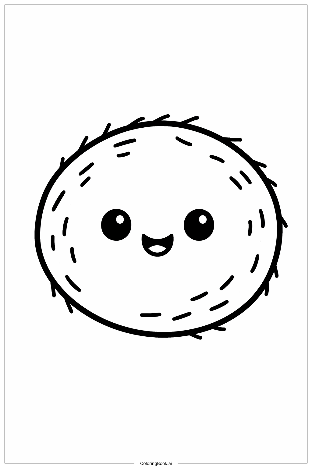  スピリットの果実 ラビングココナッツの塗り絵ページ 