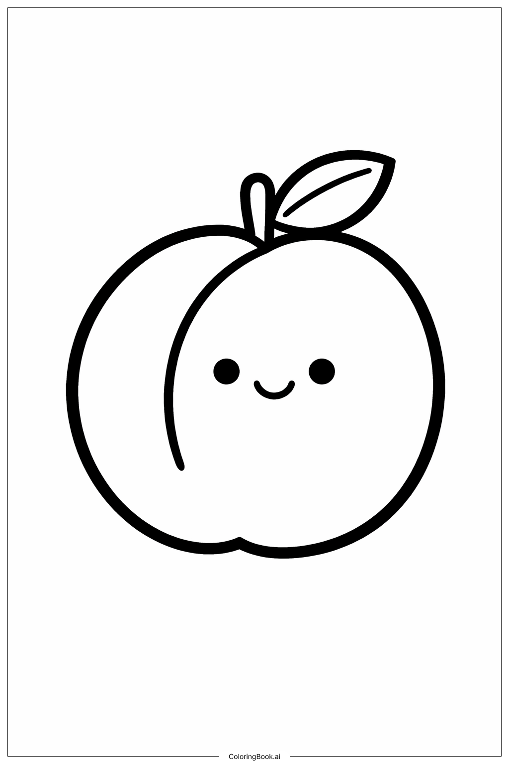  聖霊の実 忍耐のアプリコットの塗り絵ページ 