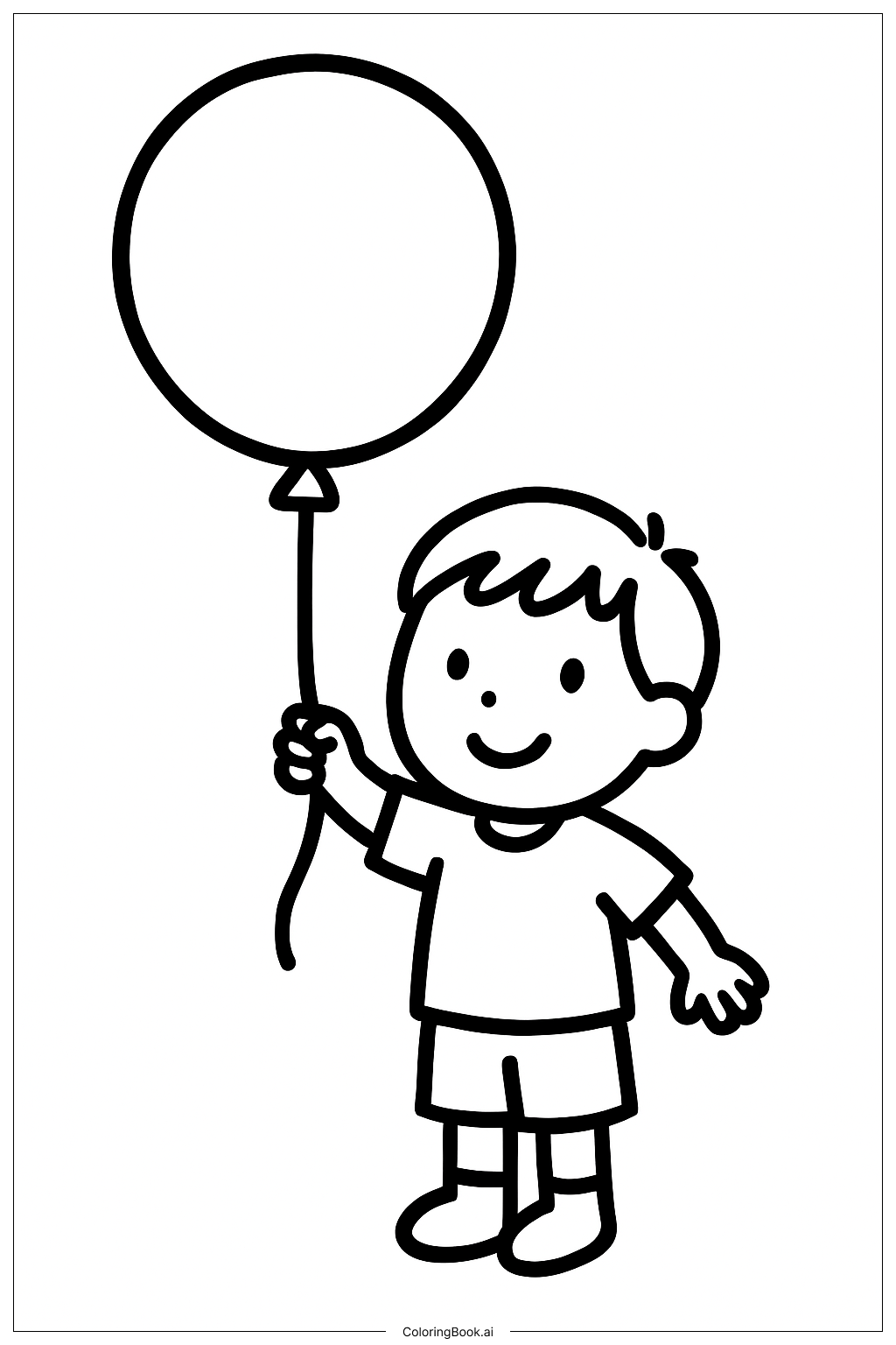  재미있는 풍선 타기 색칠공부 페이지 