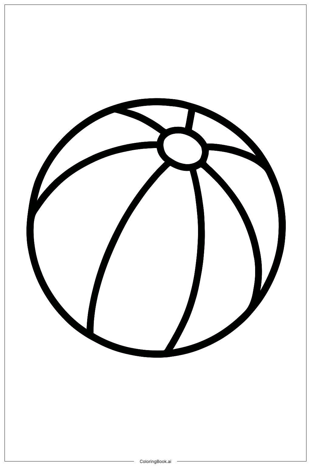  재미있는 비치볼 색칠공부 페이지 