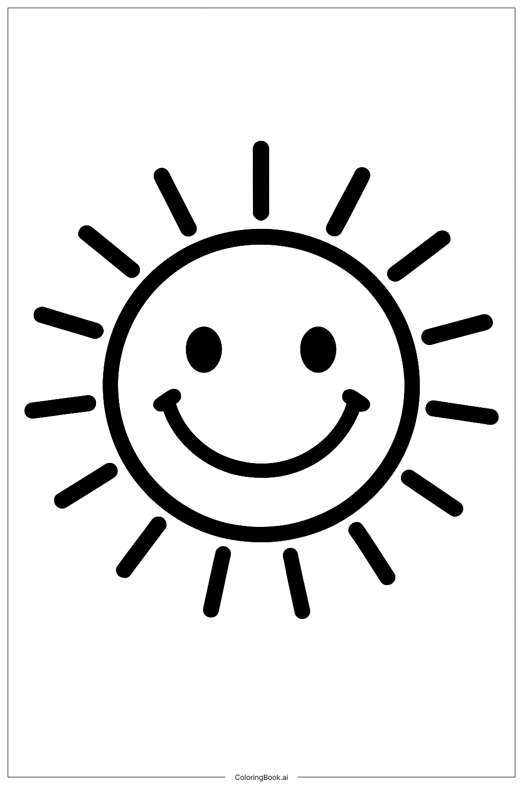  즐거운 해님 색칠공부 페이지 