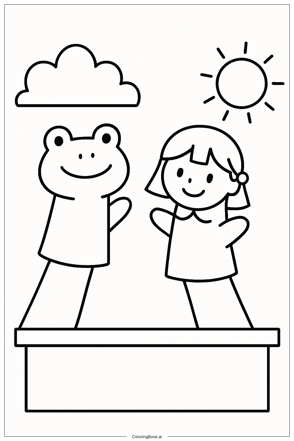  재미있는 인형 친구들 색칠공부 페이지 