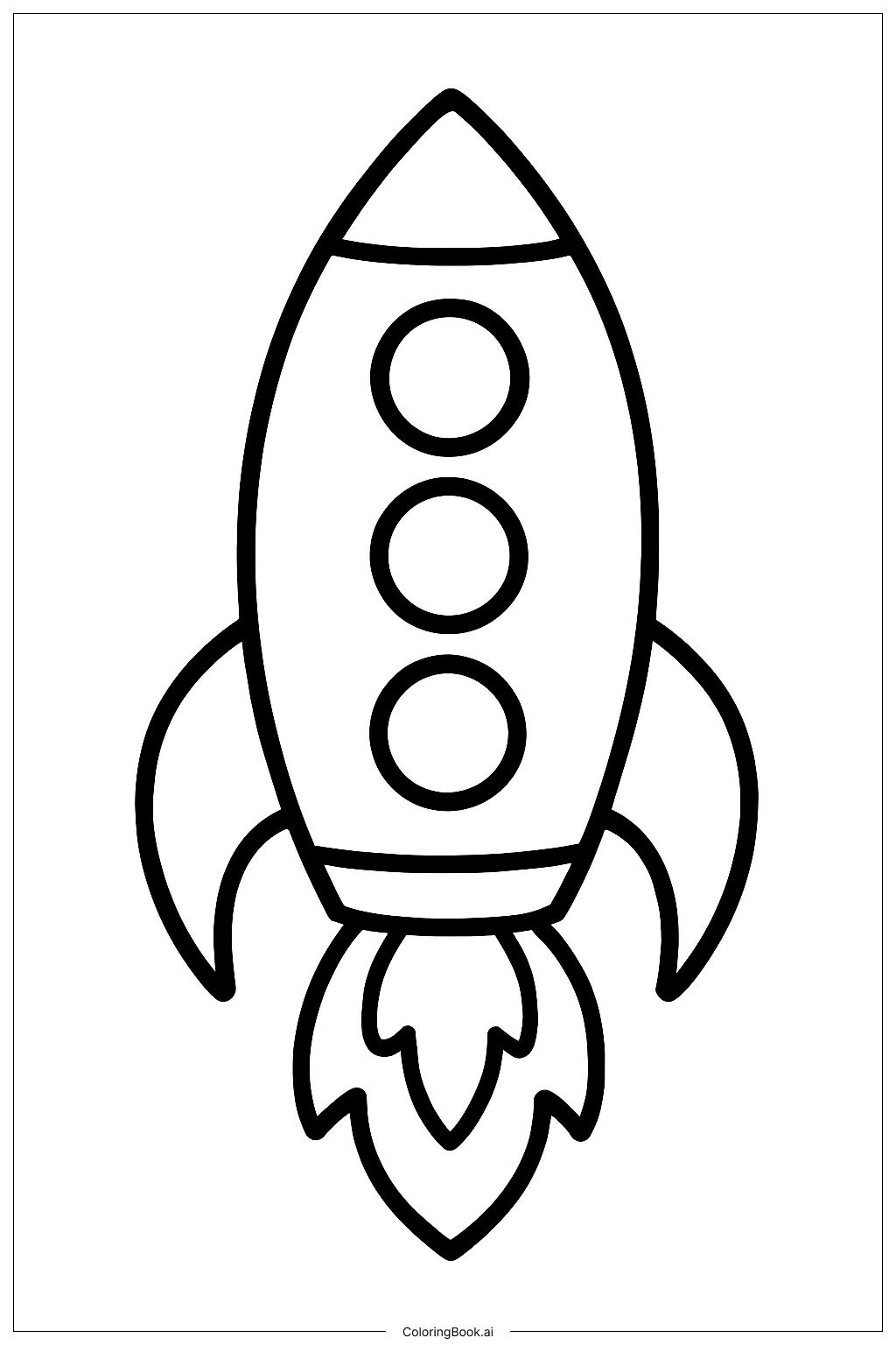  재미있는 로켓선 색칠공부 페이지 