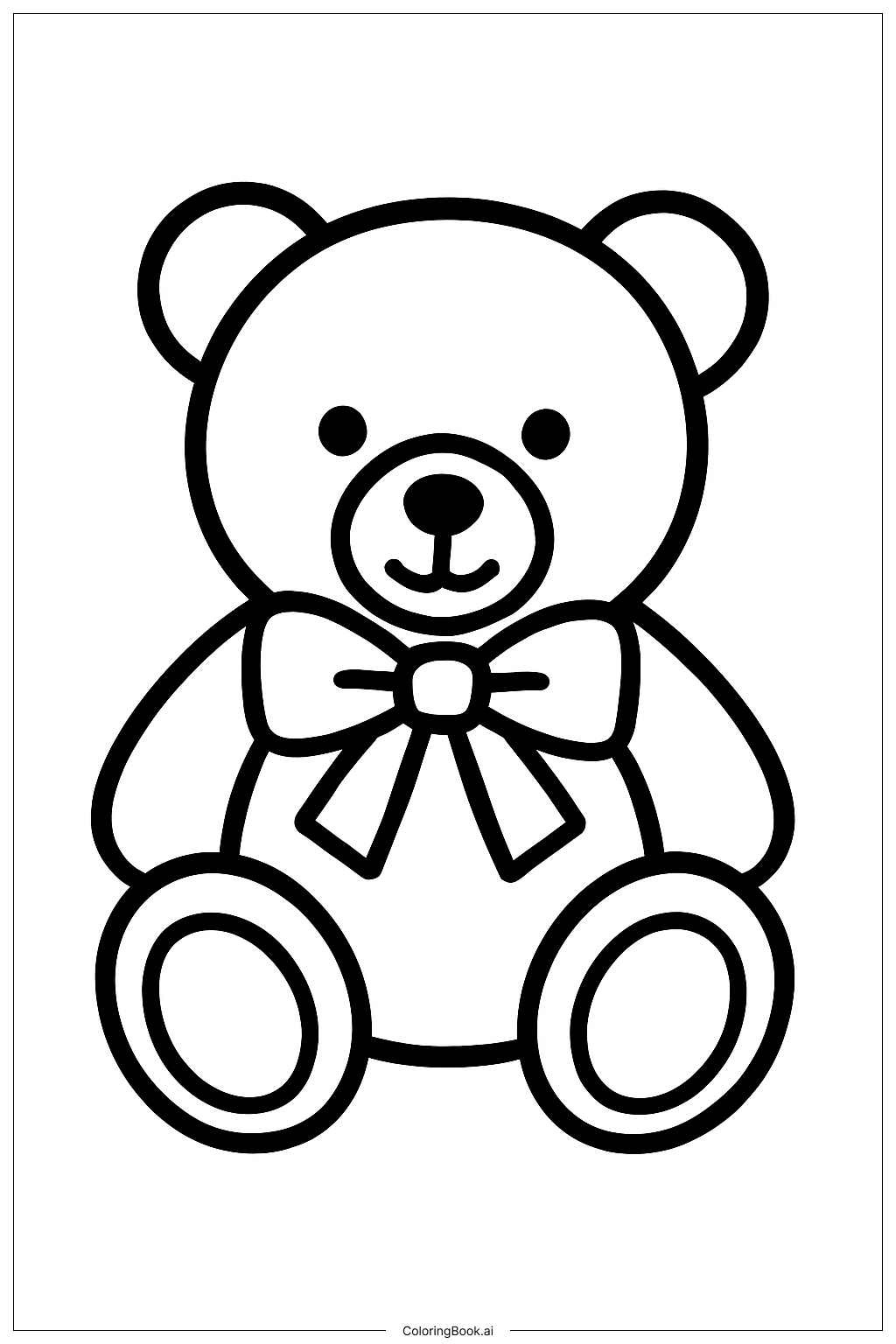  재미있는 테디 베어 색칠공부 페이지 