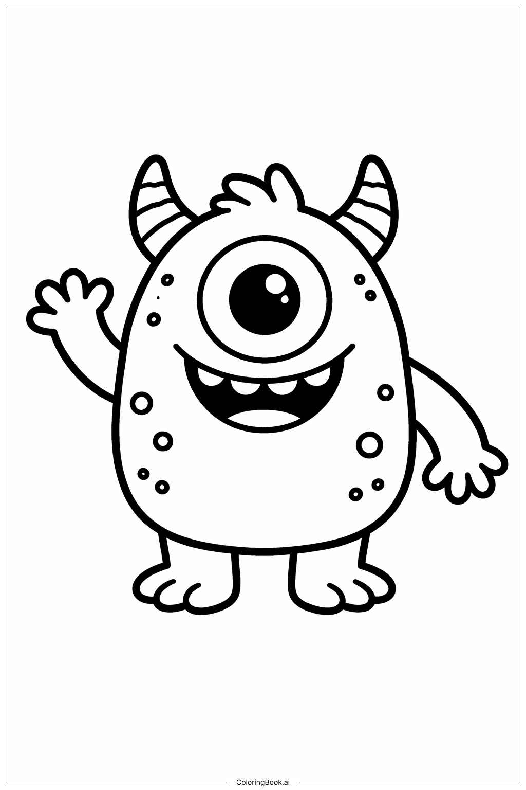  有趣的怪獸角色著色頁 