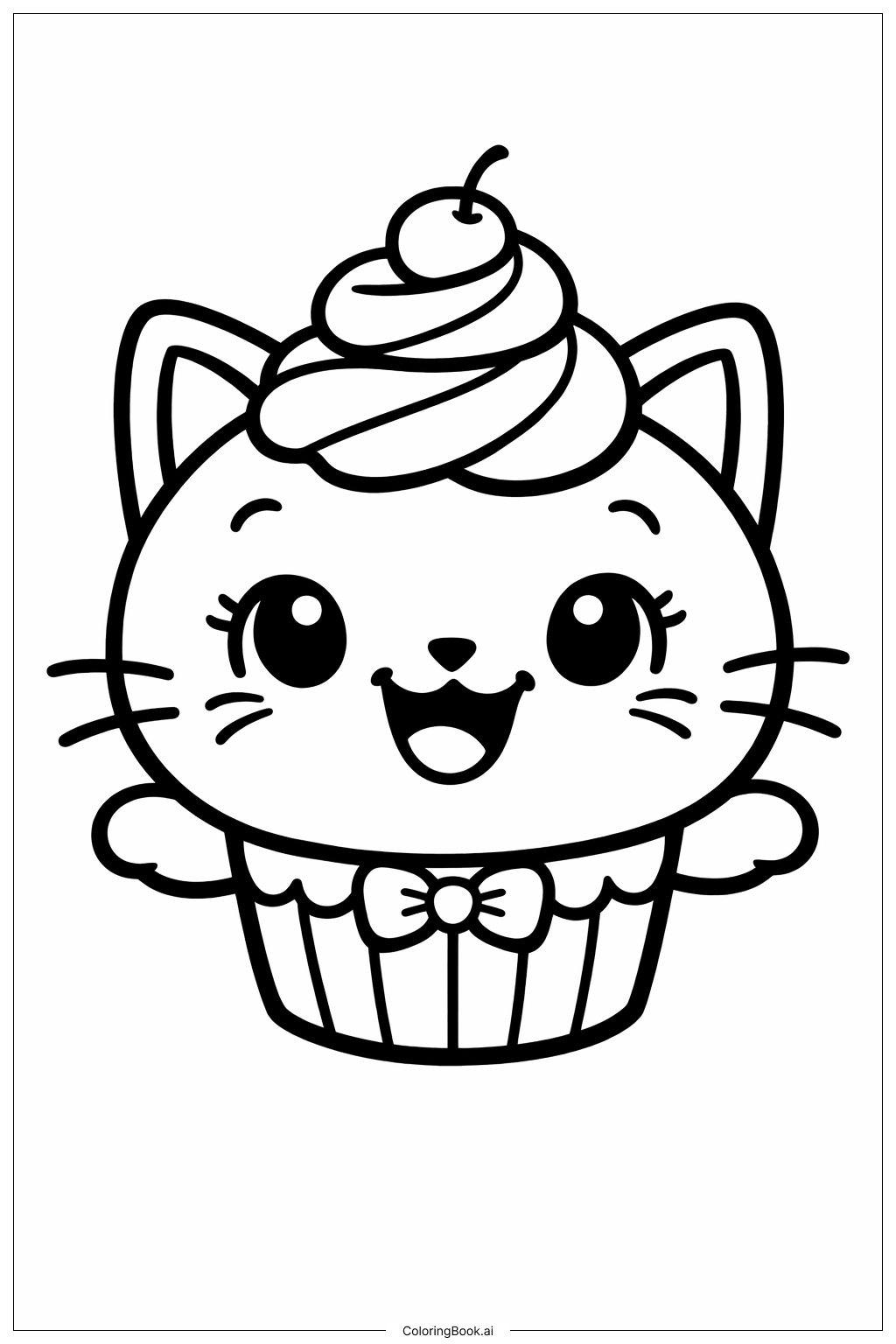  ギャビーのドールハウス ケーキスマイルの塗り絵ページ 