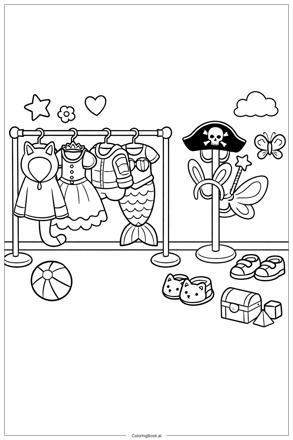  Trang tô màu Gabbys Dollhouse Dress Up 