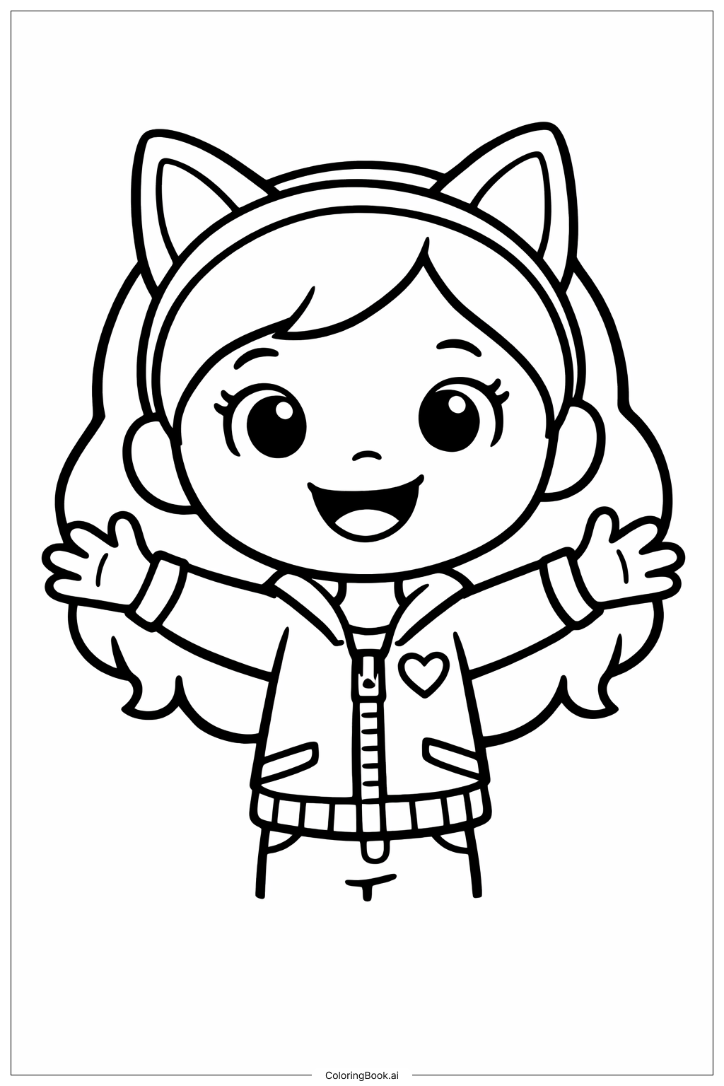  ギャビーの人形の家 ギャビーポートレートの塗り絵ページ 