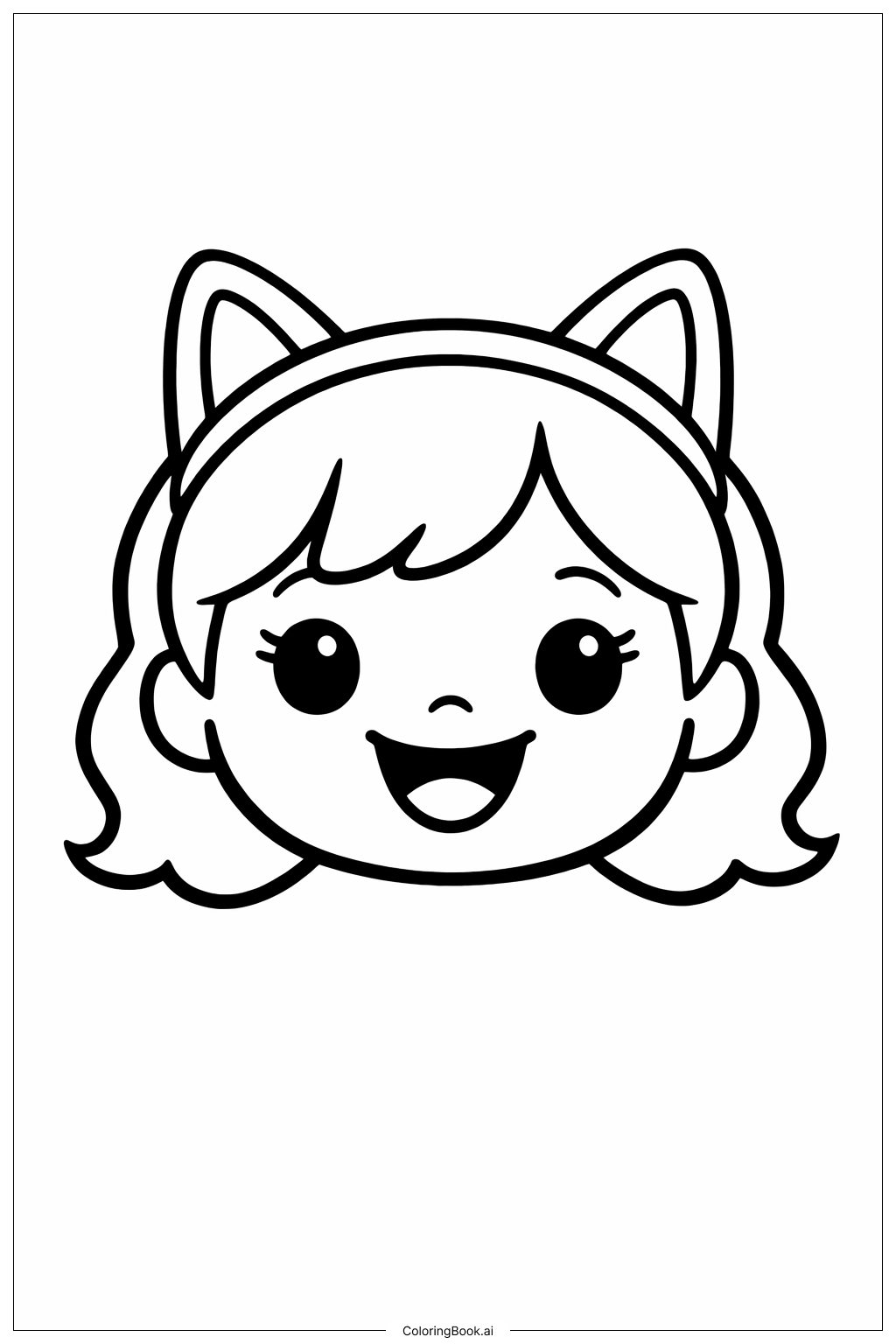 Rosto Feliz da Casa de Bonecas da Gabby