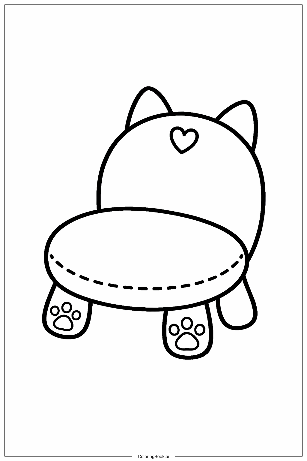  ギャビーズドールハウス ミニチュアチェアの塗り絵ページ 