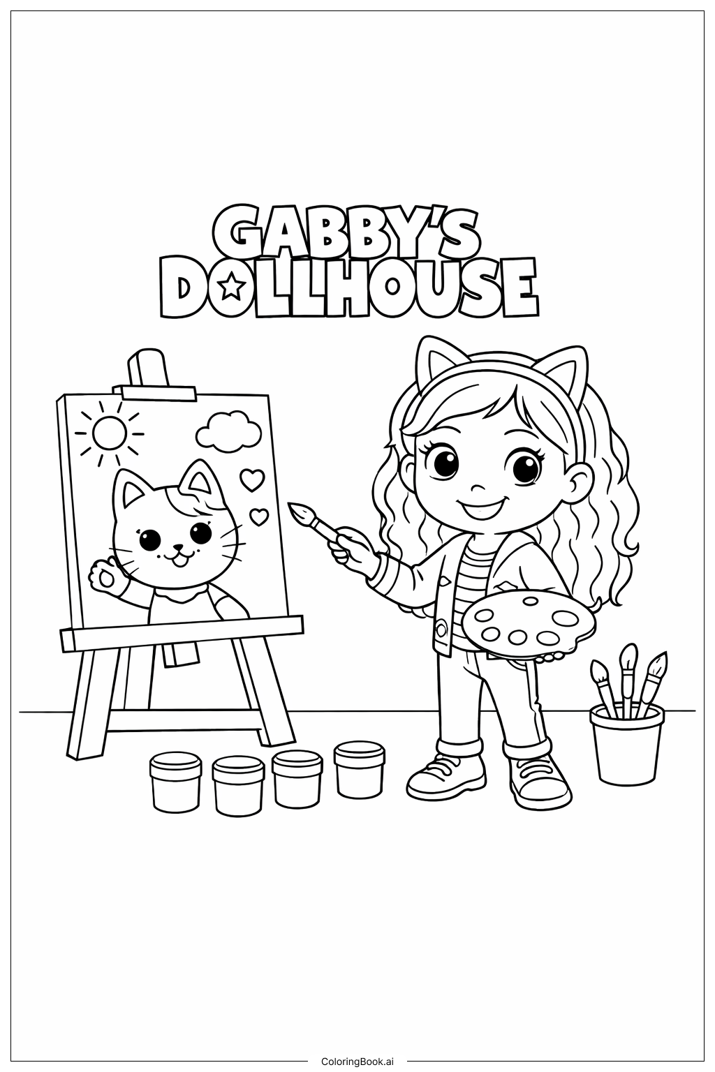  Trang tô màu Thời Gian Tô Màu Nhà Búp Bê Gabby 