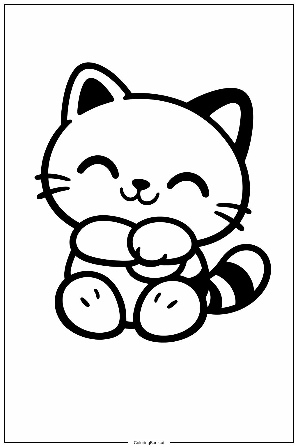  ギャビーズドールハウス パンディポーズのハグの塗り絵ページ 