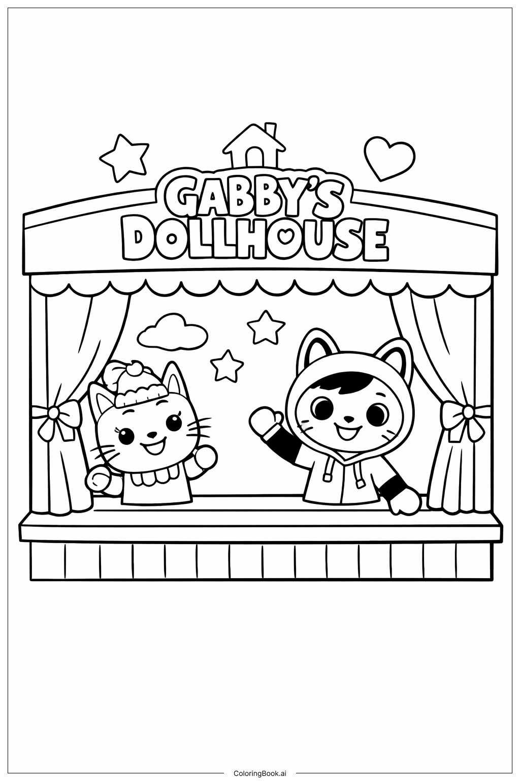  개비스 인형의 집 색칠공부 페이지 