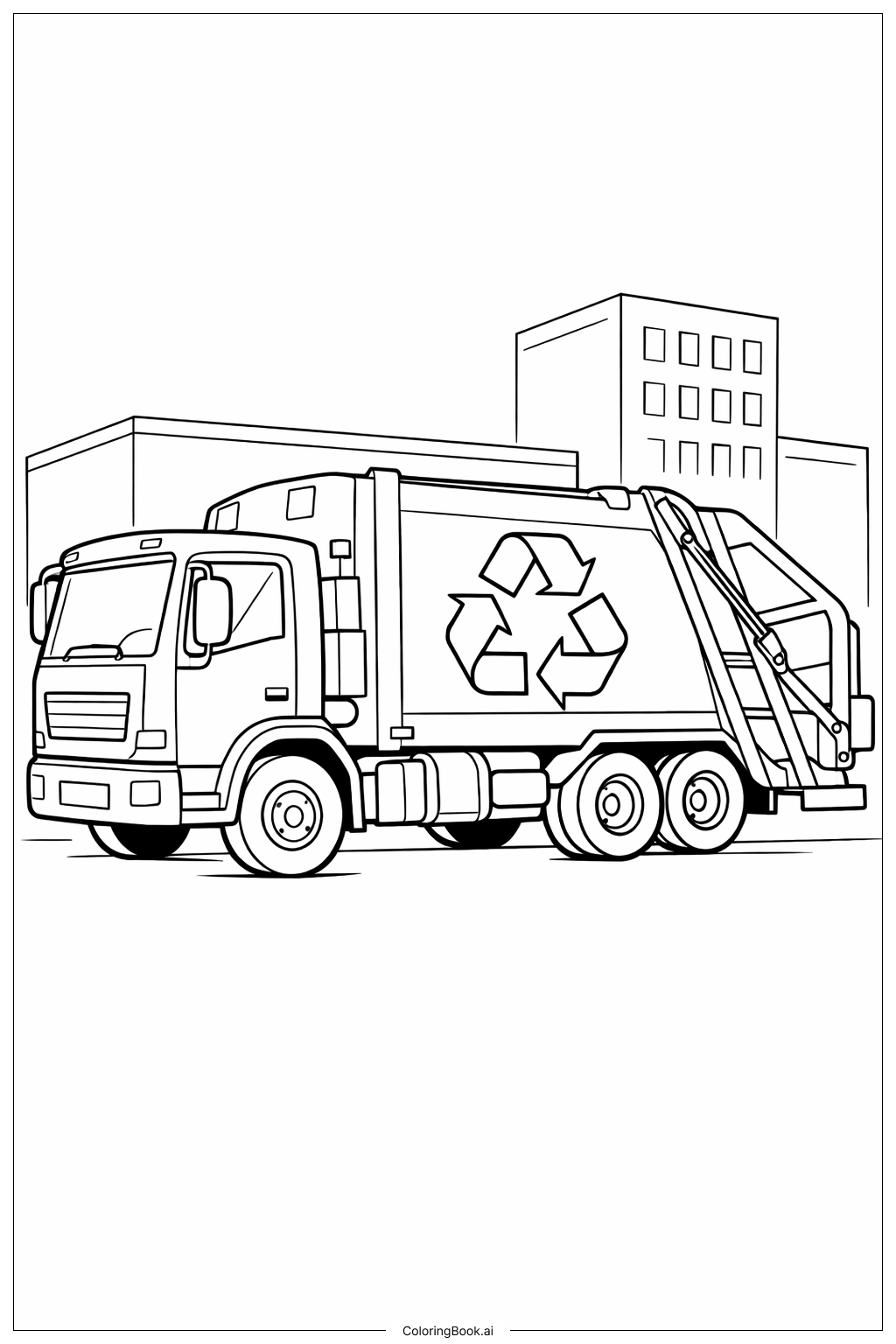  Garbage Truck Coloring Page 