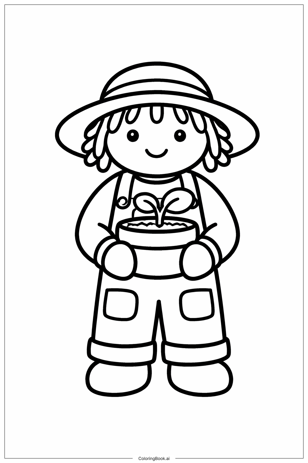 花园娃娃和植物