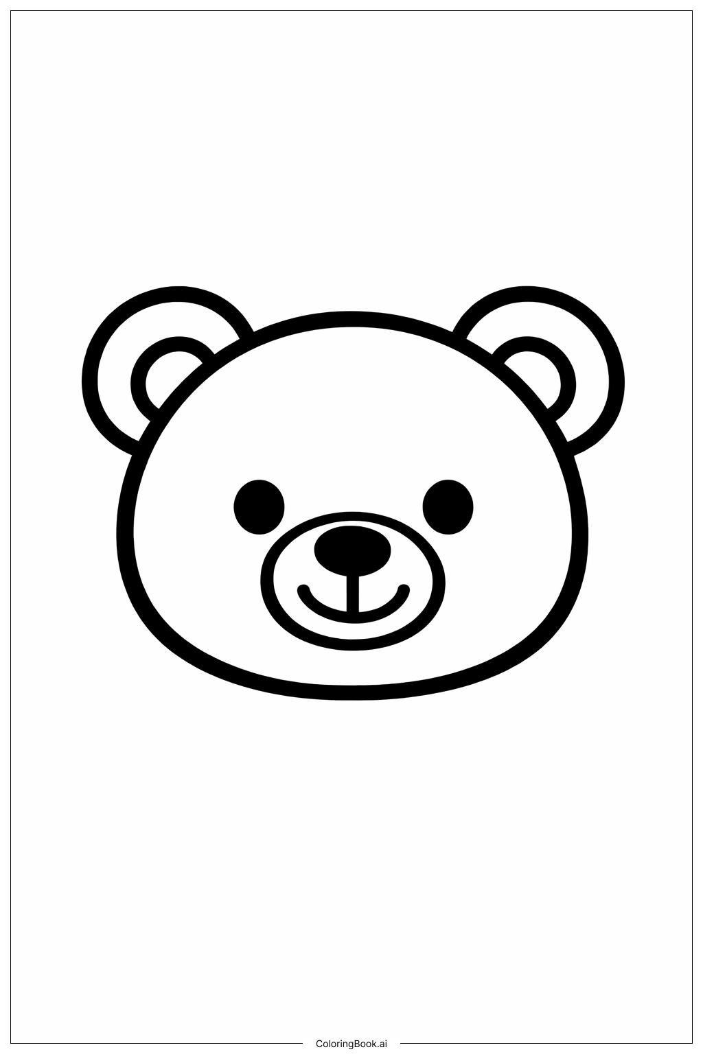  溫柔臉熊著色頁 