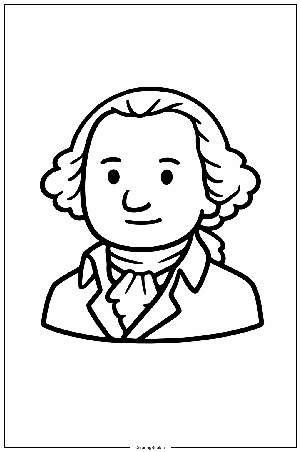  Trang tô màu Đầu tượng chân dung George Washington 