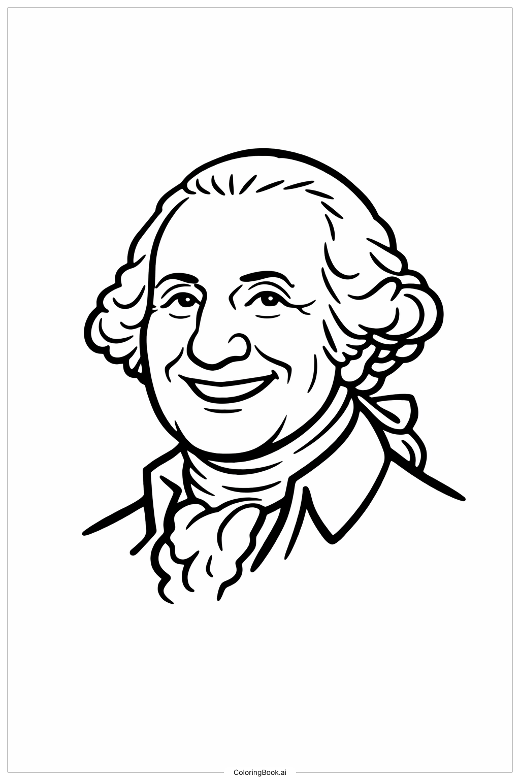  Trang tô màu Khuôn Mặt Cười của George Washington 