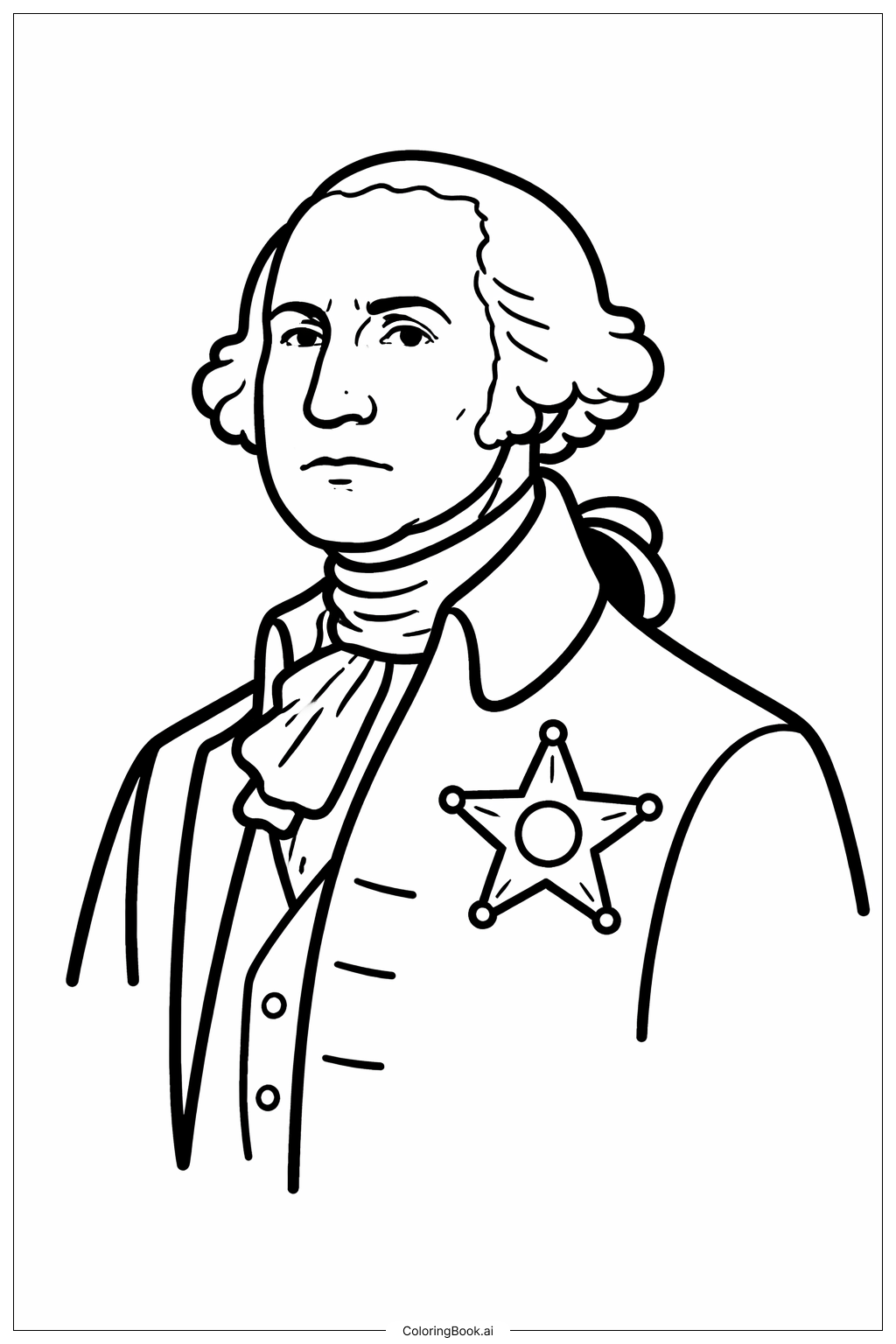  Página para colorear de George Washington 