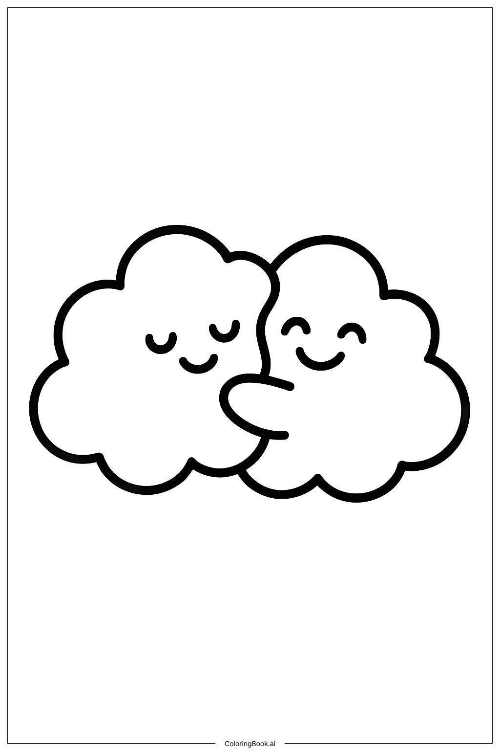 빨리 나아라 포옹하는 구름