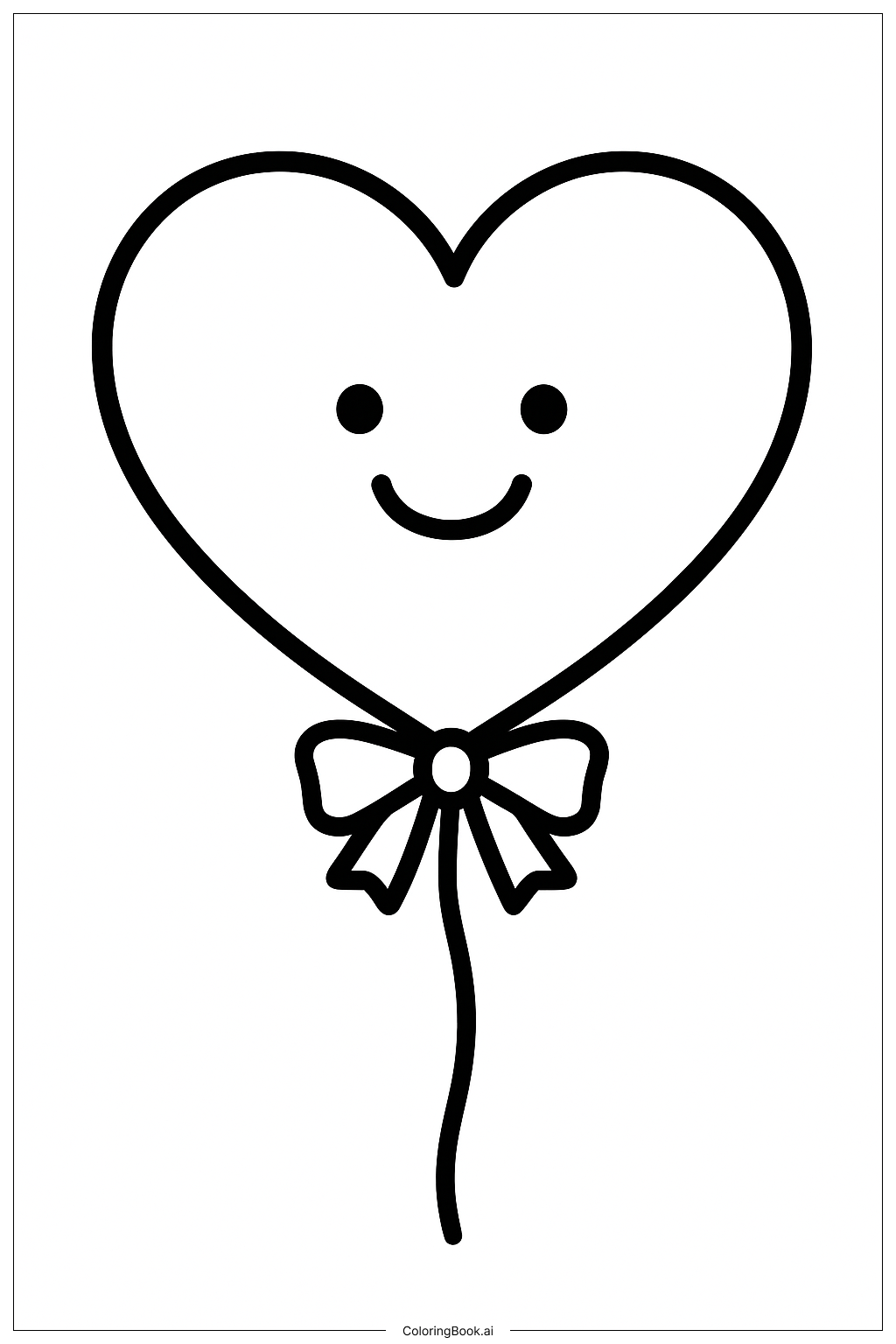  Get Well Soon Little Heart Balloon Coloring Page 