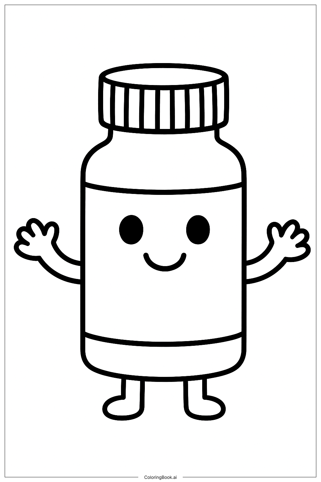 Get Well Soon Medicine Bottle Friend