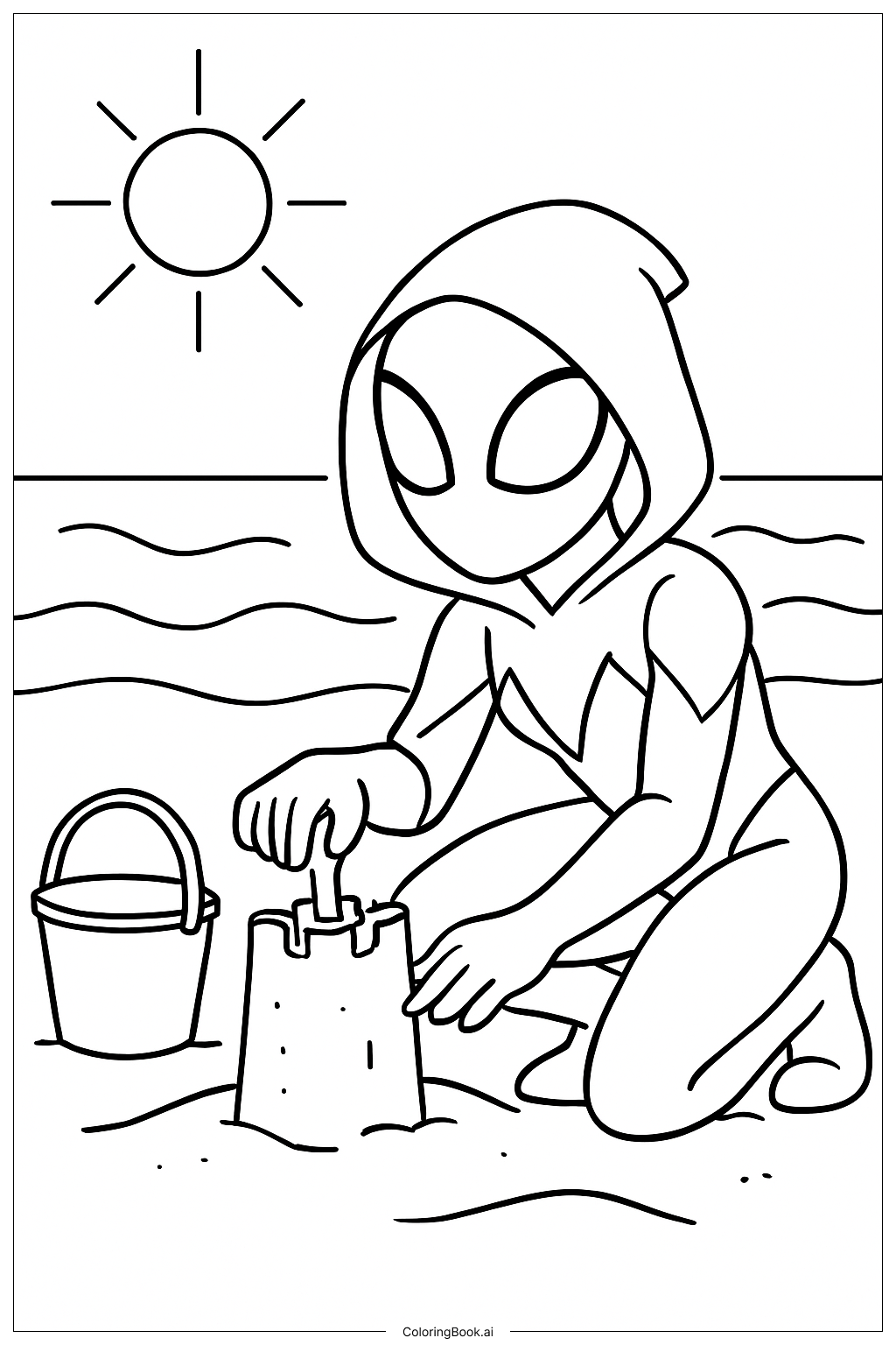 Ghost Spider à la plage