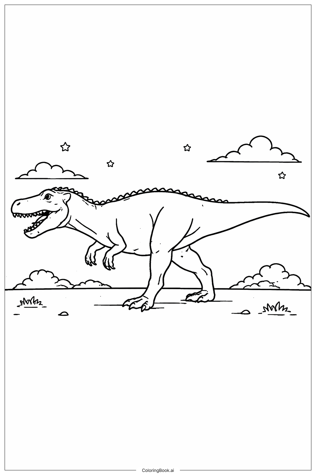  巨齒暴龍著色頁 