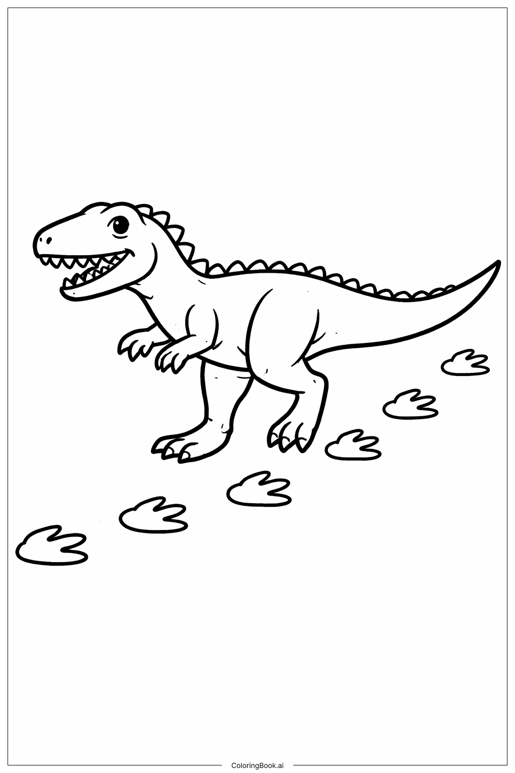 기가노토사우루스 발자국 길 색칠공부 페이지