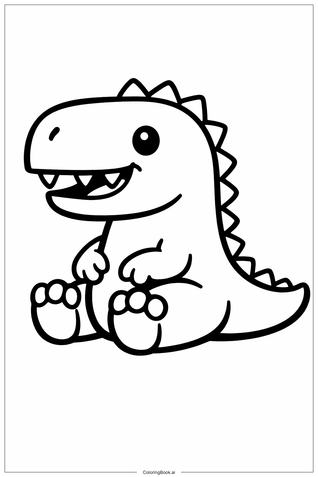  기가노토사우루스 앉은 자세 색칠공부 페이지 