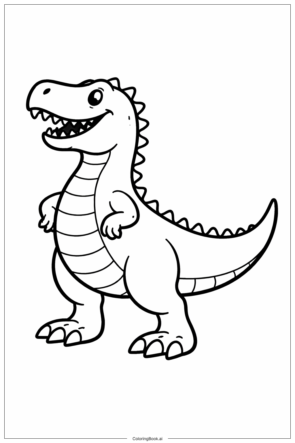  Giganotosaurus Steht Hoch Ausmalseite 