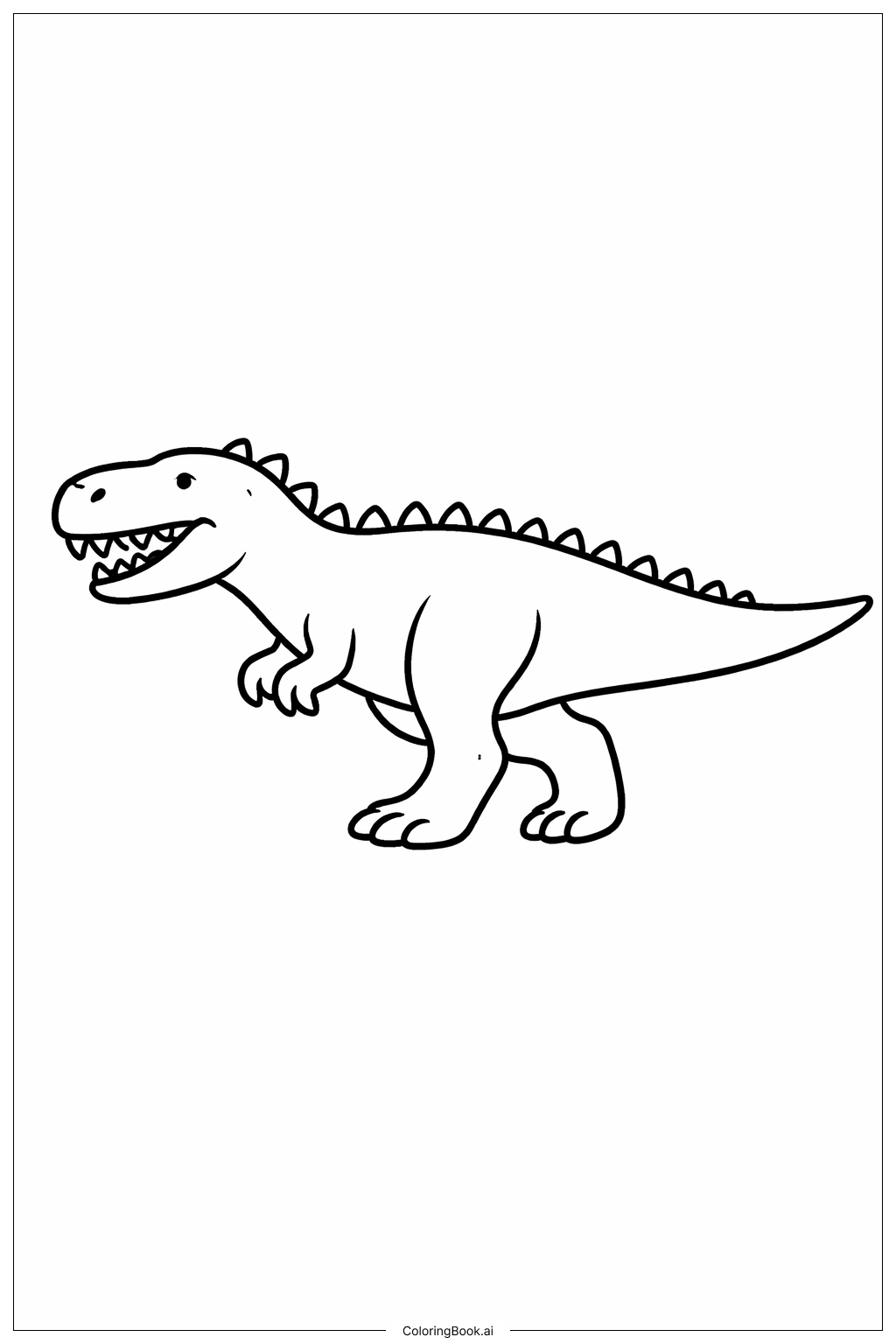  기가노토사우루스 옆모습 걷기 색칠공부 페이지 