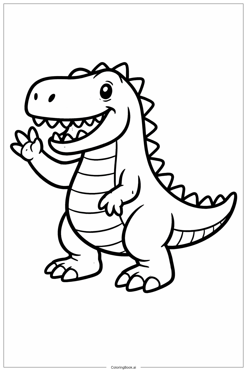  기가노토사우루스 손 흔드는 발톱 색칠공부 페이지 