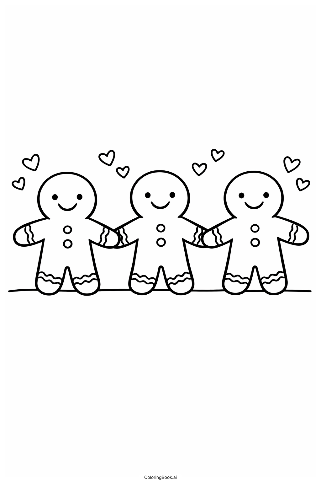  Página para colorear de El Hombre de Jengibre y sus Amigos 