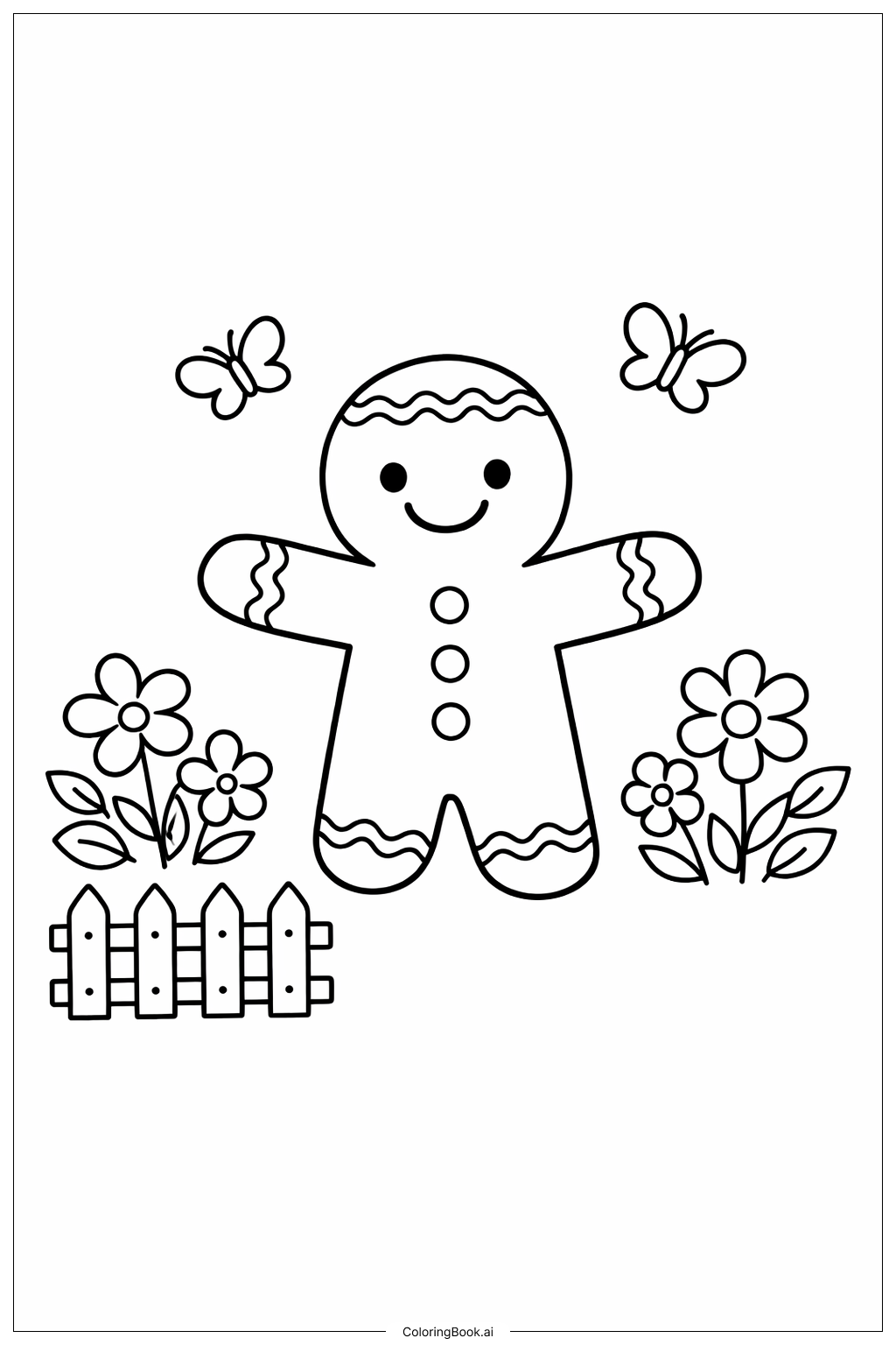 Muñeco de Jengibre en el Jardín