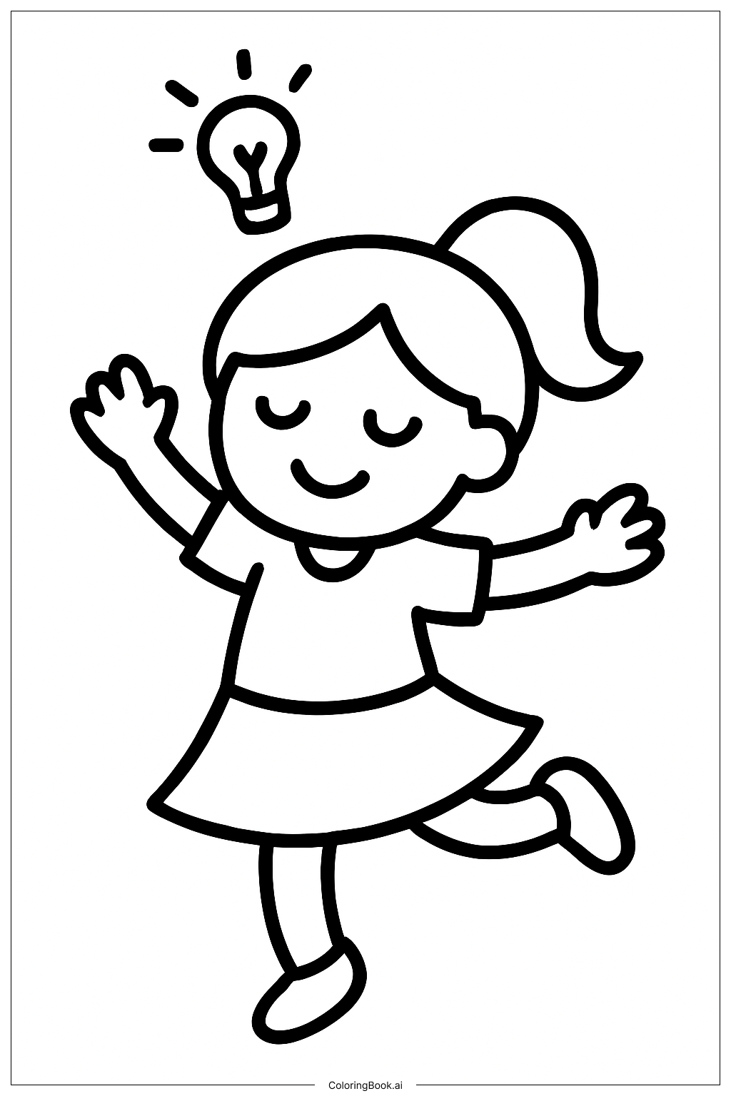 Girl Epiphany Dance Coloring Page