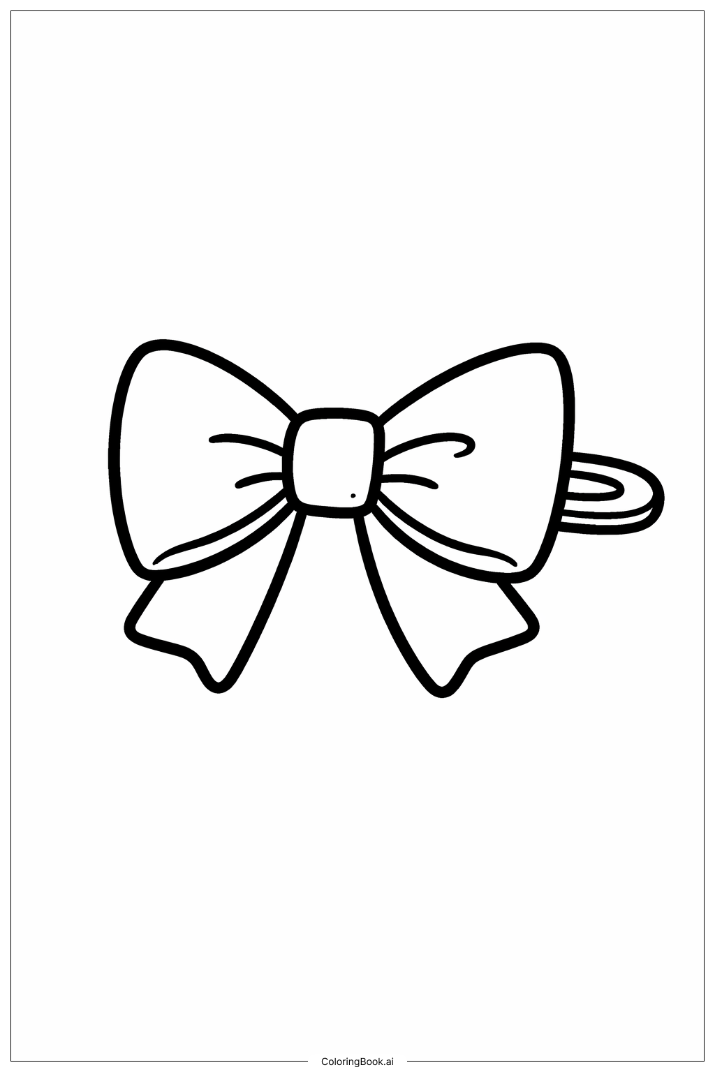  女孩蝴蝶结发夹填色页 