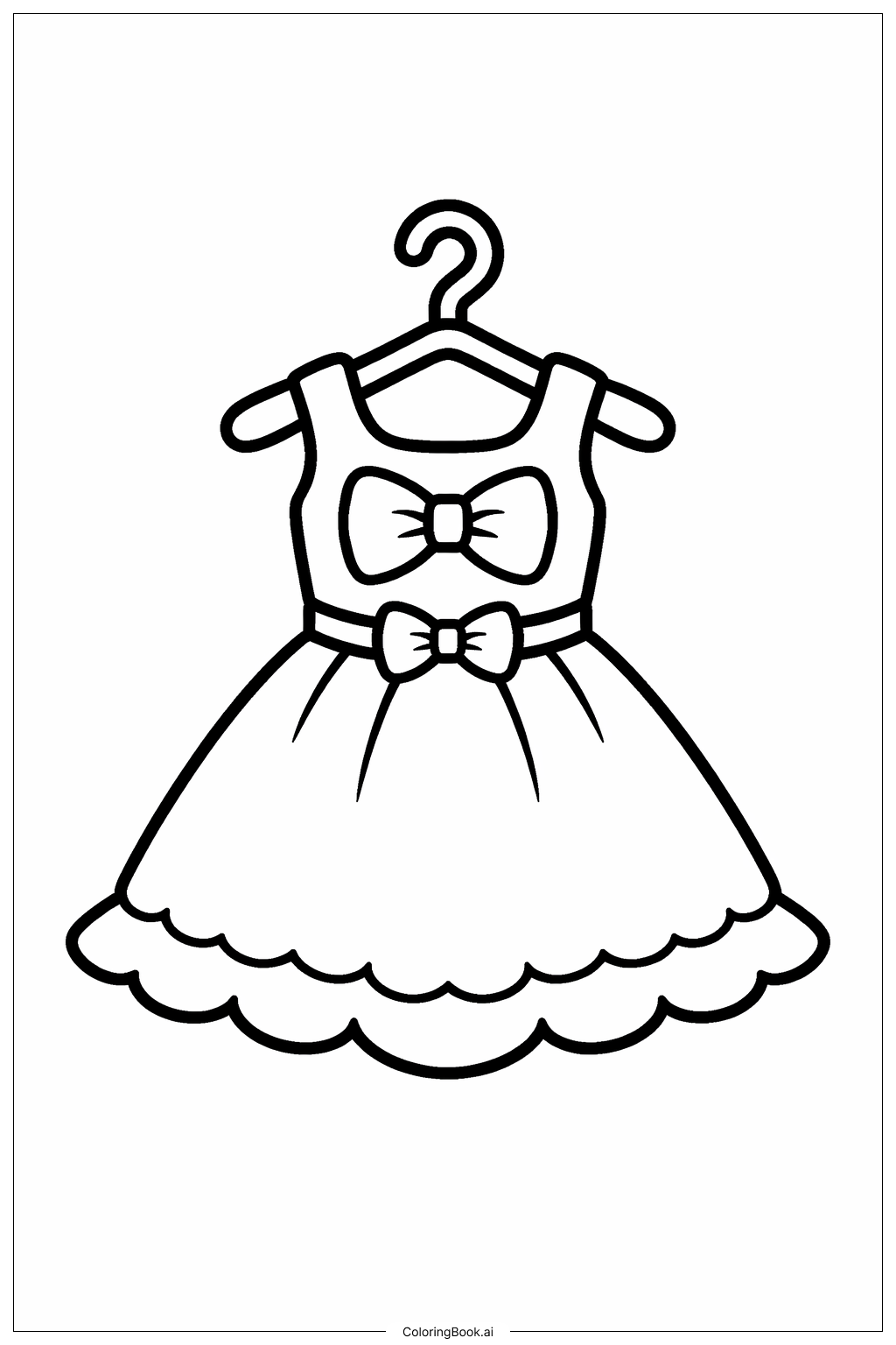  女孩裙装填色页 