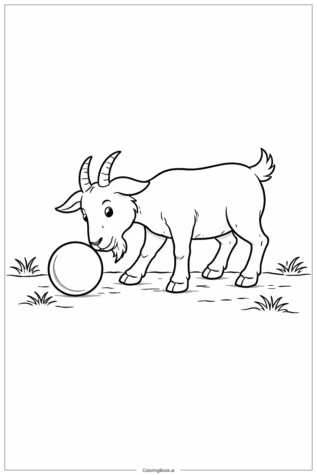 Cabra Jugando con Pelota