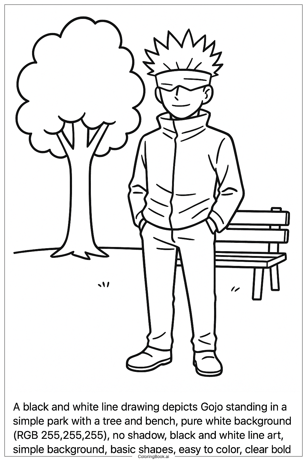  公园里的五条填色页 