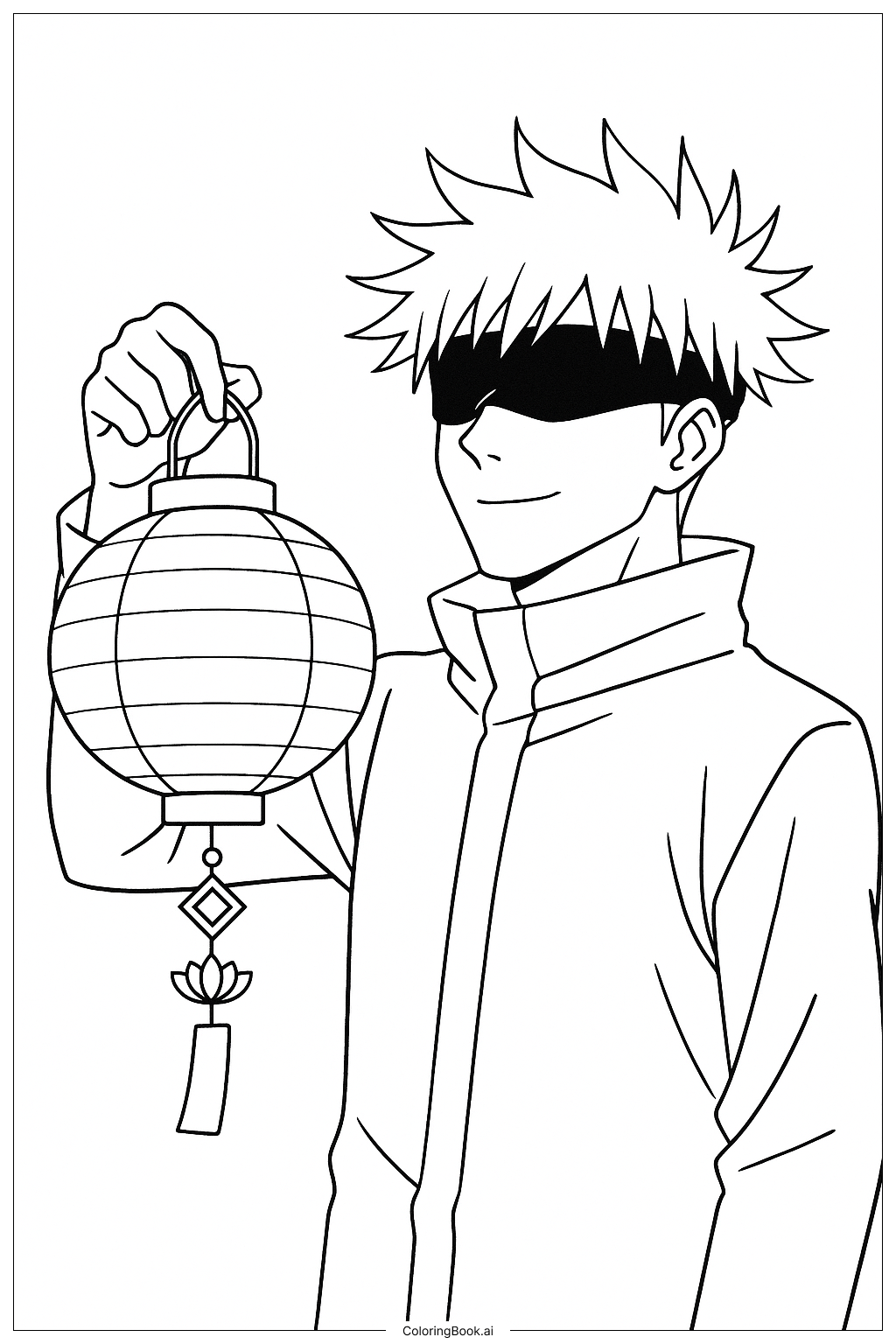  拂晓提灯的五条悟填色页 