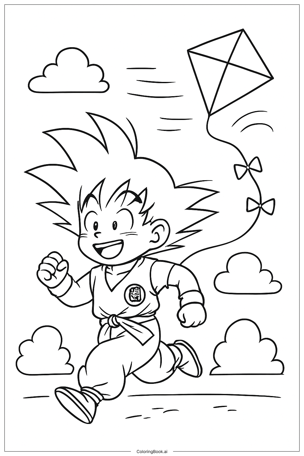  悟空の塗り絵ページ 